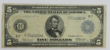 1914 $5 Fed Reserve Note Atlanta GA