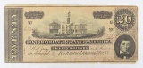 1864 Confederate States $20 Note