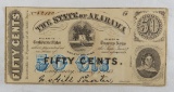 1863 State of Alabama 50 cent fractional currency
