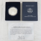 2008 W American Silver Eagle Uncirculated with box