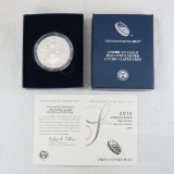 2015 W American Silver Eagle Uncirculated with box
