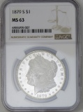 1879 S Morgan Silver Dollar NGC MS63