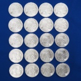 20 1OZT Silver Buffalo Rounds BU