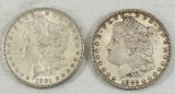 1881 S & 1882 S Morgan Silver Dollars