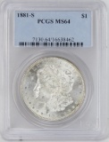 1881 S Morgan Silver Dollar PCGS MS64