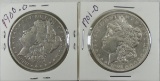 1900 O & 1901 O Morgan Silver Dollars