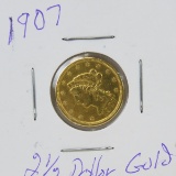 1907 $2 1/2 Gold Liberty Head Quarter Eagle