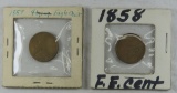 1857 & 1858 Flying Eagle Cents