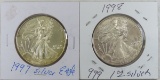 1997 & 1998 American Silver Eagles