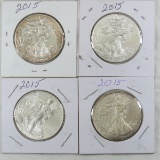 4 2015 American Silver Eagles