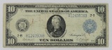1914 $10 Fed Reserve Note Ag & Industry