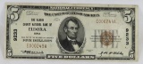1929 $5 National Currency Note 9233 Eldora IA