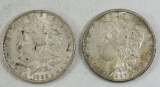 1886 & 1887 Morgan Silver Dollars
