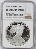 2004 W American Silver Eagle PF69 ULTRA CAMEO