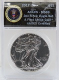 2017 S American Silver Eagle ANACS MS69