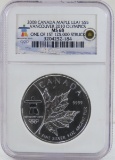 2008 Canada Maple Leaf Silver $5 NGC MS68