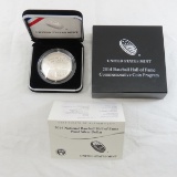 2014 P National Baseball HOF Proof Silver Dollar
