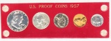 1957 US Silver Proof Set in red case