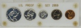 1959 US Silver Proof Set in white holder