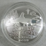2023 Cowboy Christmas .999 concave silver round