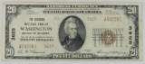 1928 $20 Nat Currency Note Columbia Bank Wash DC