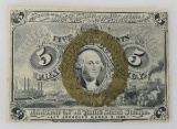 1863 5 cent Fractional Currency Note