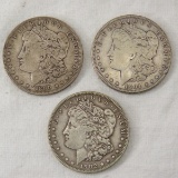 1890 O, 1901 S, 1902 Morgan Silver Dollars