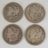 1879, 1891 O, 1896 O, 1899 S Morgan Silver Dollars