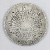 1877 8 Reales Silver Mexico coin