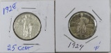 1928 & 1929 Standing Liberty Quarters