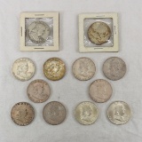 $6 Face Value US Silver Half Dollars