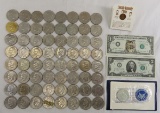 65 Eisenhower Dollars & 1 Uncirculated 1971 Ike