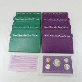 8 US Proof Sets 1991-1998