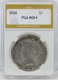 1928 Peace Silver Dollar PGA Graded MS64