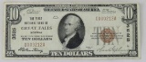 1929 $10 National Currency Note Great Falls MT3525