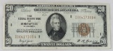 1928 $20 National Currency Note Fed Res Mpls MN