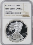 2002 W American Silver Eagle PF69 ULTRA CAMEO