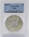 2007 W American Silver Eagle PCGS MS69