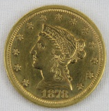 1872 S $2 1/2 Gold Liberty Head Quarter Eagle