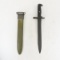US M1 Garand bayonet with scabbard