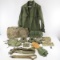 US Military canvas items, shirt, ammo bags