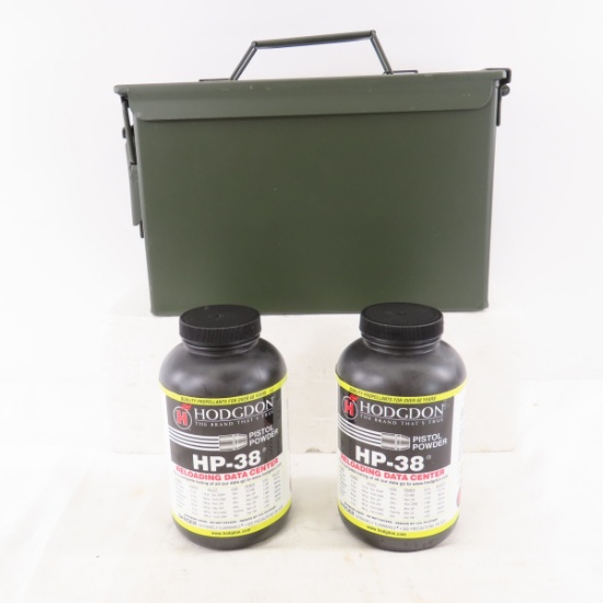 2 1lb cans Hodgdon HP-38 pistol powder