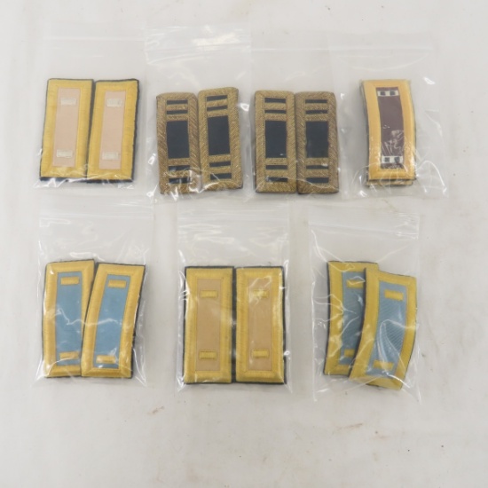 7 sets of Military shoulder boards