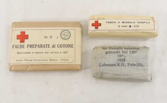WWII 1943 Italian army bandages & German badge