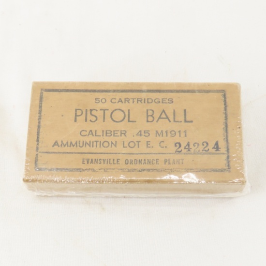Ammunition 50 rounds Cal .45 M1911 sealed box
