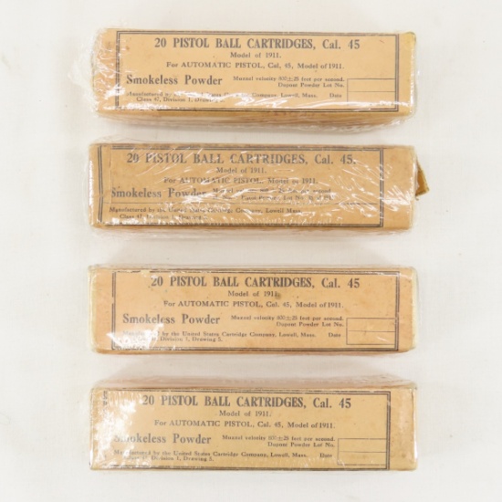 Ammunition 80 rounds Cal 45 1911 pistol ball