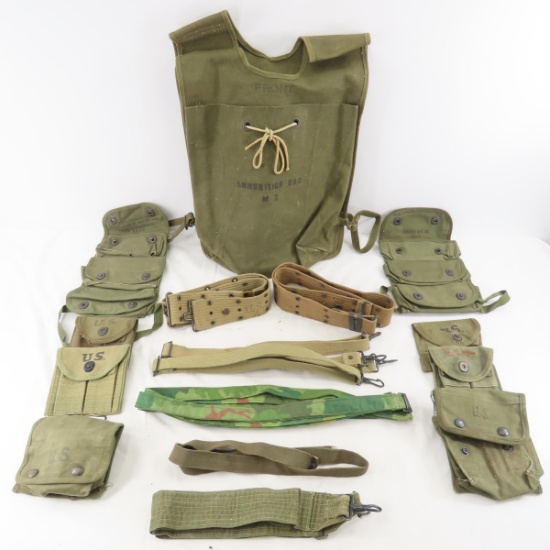 US Military M2 ammunition bag ammo pouches, belts