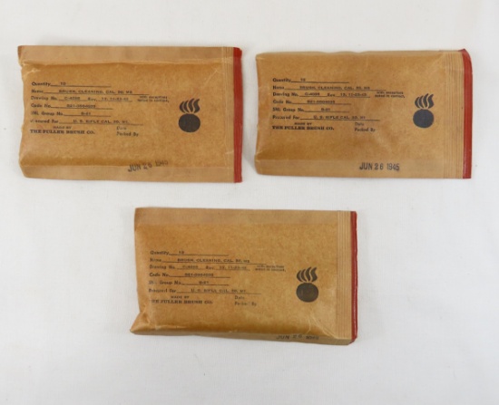 3 sealed packages of 10 M1 cleaning brushes