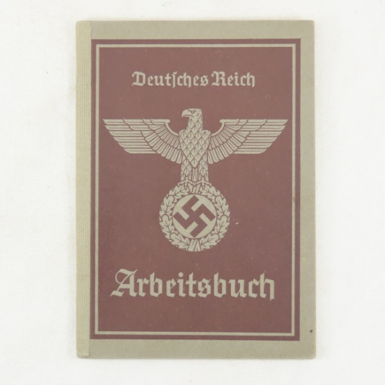 WWII German Arbeitsbuch employee record book