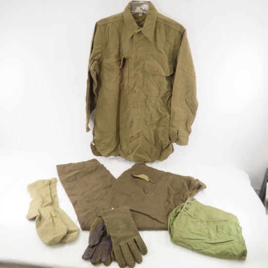 WWII US Military pants, shirt, boxers